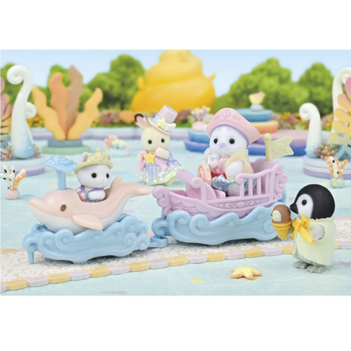 sylvanian_set_barcodelfin5 Set Parque de atracciones barquito y delfin montable Sylvanian - Image 5