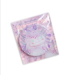 Pin botón metálico Ajolote Rosa
